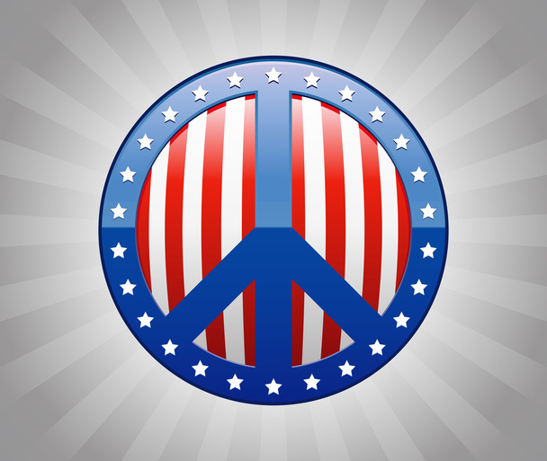 Peace Sign amerikai szimbólum illusztráció - Vektor, kép