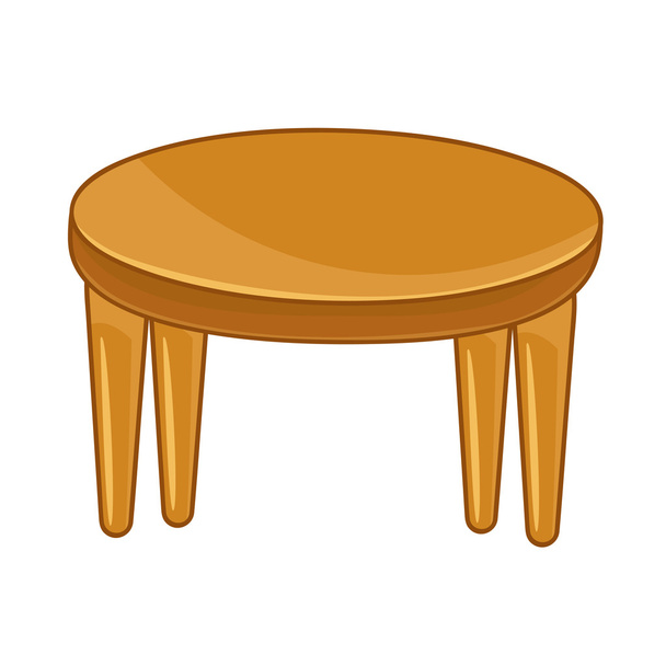 Houten tafel geïsoleerd illustratie - Vector, afbeelding