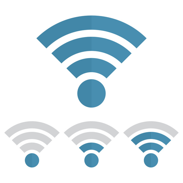 Wifi 通信のインジケーターを設定します。Web ルーター コンピューティングと通信、最大ブロードキャスト デジタル無料と共有 - ベクター画像
