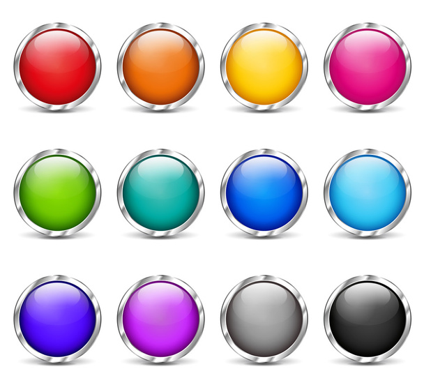 Web düğmeleri renkli tasarım kümesi - Vektör, Görsel