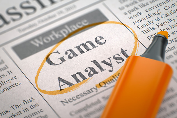 Game Analyst Wanted. 3D. - Photo, Image