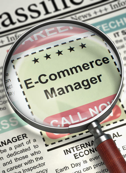 E-Commerce Manager álláshelyekre. 3D. - Fotó, kép