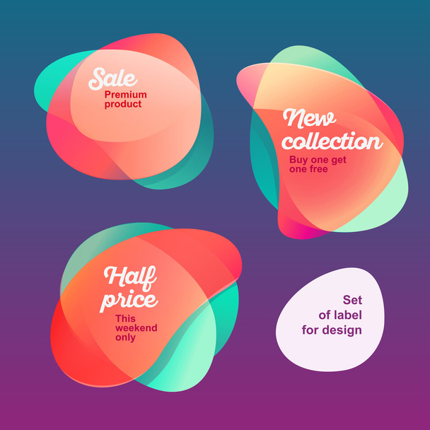 Kleurlabels voor ontwerp - Vector, afbeelding