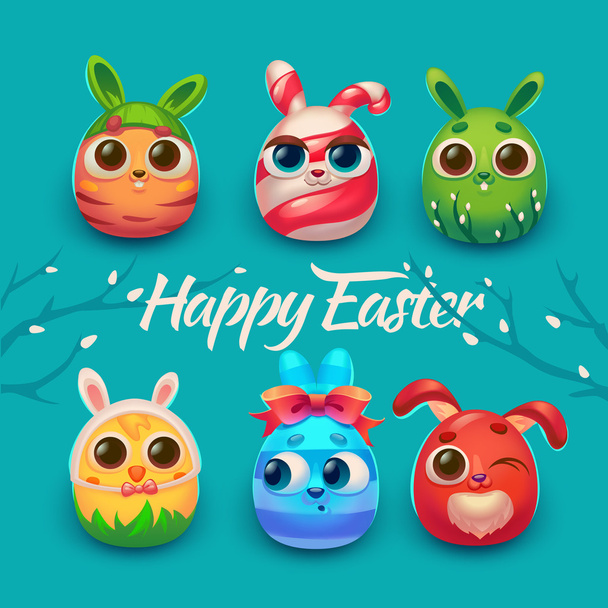 happy easter card - Vector, Image