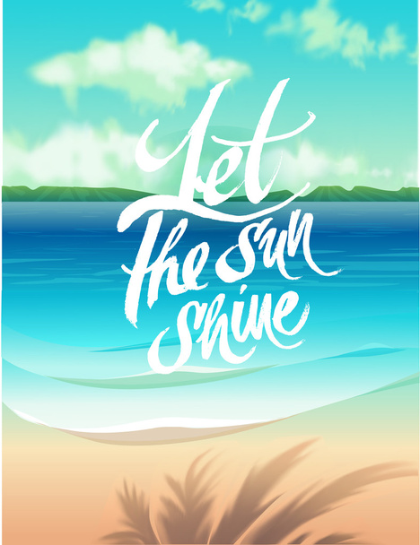 Letní pláž plakát - Vektor, obrázek