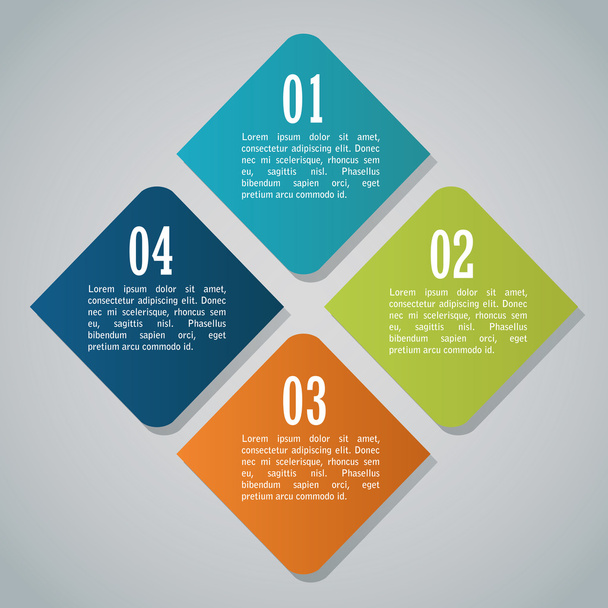 Steps options and infographic design - Vector, Image