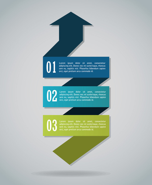 Steps options and infographic design - Vector, Image