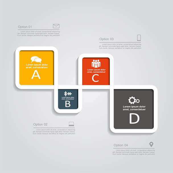 Infographic design with elements and icons. Vector illustration - ベクター画像