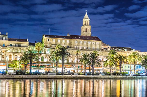 Split Croatia night cityscape - Photo, Image