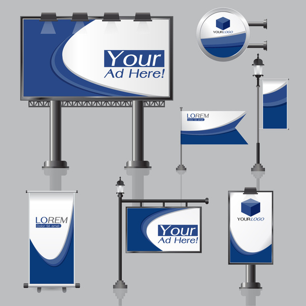 vektor kültéri reklám design-a cég - Vektor, kép