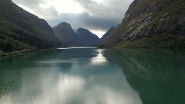 Aerial krajobraz norweski - Materiał filmowy, wideo