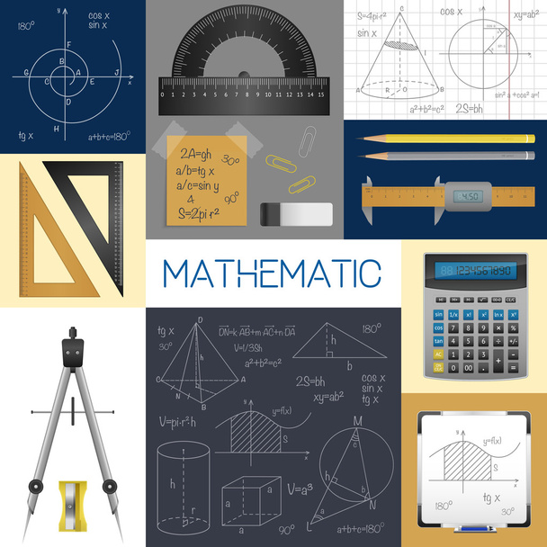 数学科学のコンセプト - ベクター画像