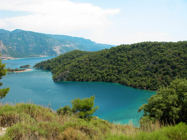 Panorama de lagoa azul e praia oludeniz peru
 - Foto, Imagem