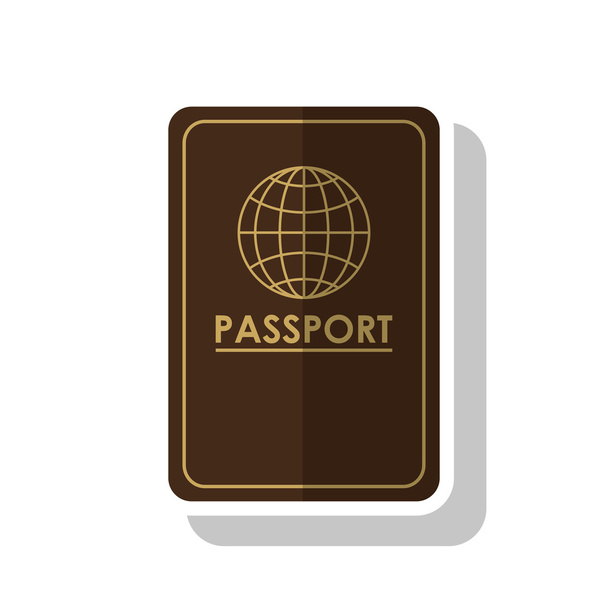 Διαβατήριο της έννοιας ταξίδια και τουρισμός - Διάνυσμα, εικόνα