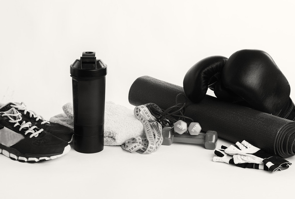 Fitness equipment on a light background. - Photo, Image