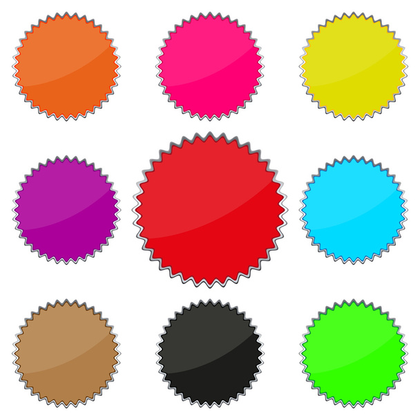 Conjunto de botones de colores - Vector, Imagen