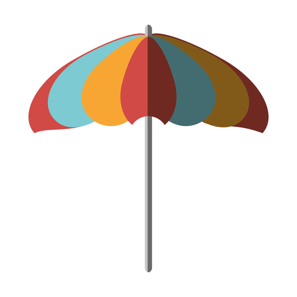 umbrella beach isolated icon - Vector, Image
