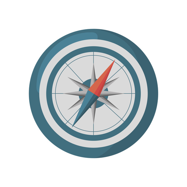 Kompas Przewodnik urządzenia ikona na białym tle - Wektor, obraz