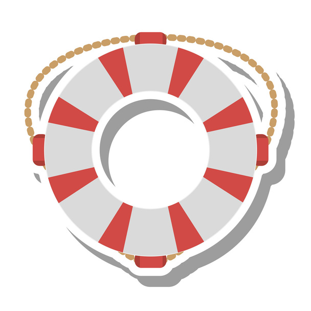 float lifeguard isolated icon - Vector, Image