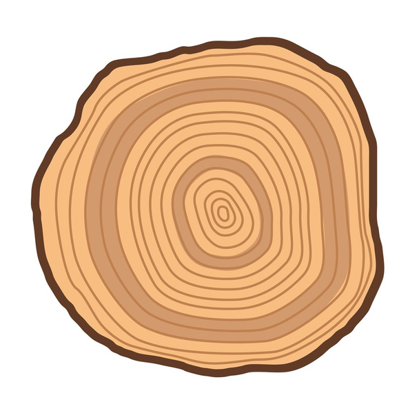 Tree slices vector isolated - Вектор,изображение