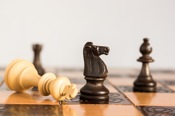 Chess photographed on a chessboard - Fotografie, Obrázek