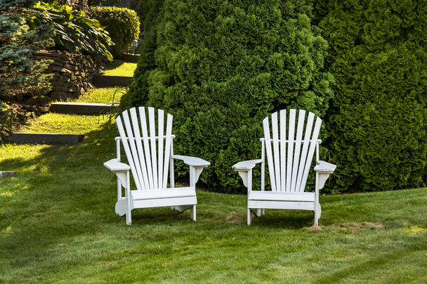 two adirondack chairs - Photo, Image