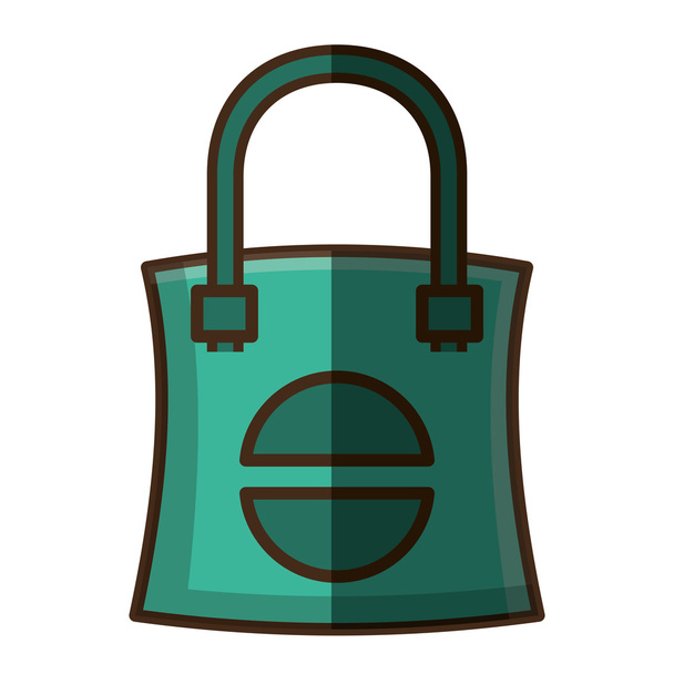 fabric bag transport isolated icon - Vector, Image
