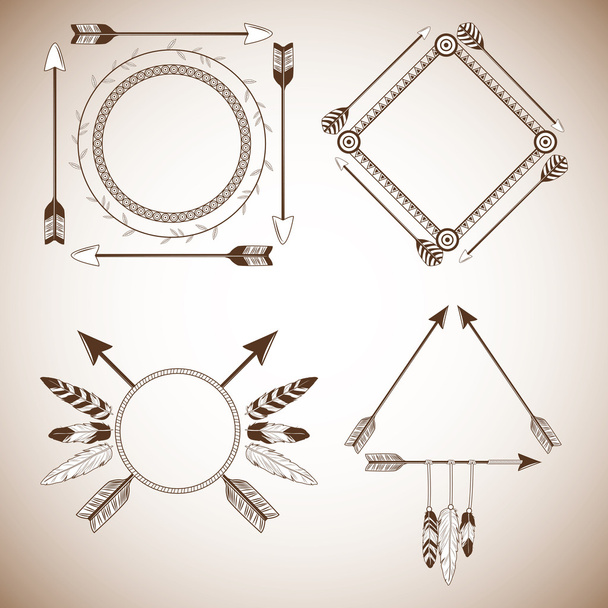 Boho style bohemic and ornament design - Vector, Image