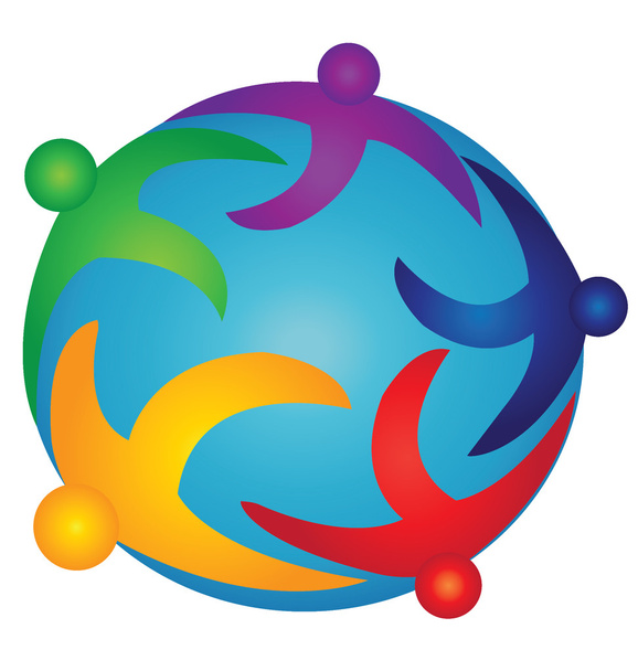 Команда на логотипі світу
 - Вектор, зображення