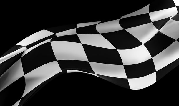 Racing vlajky na černém pozadí - Fotografie, Obrázek