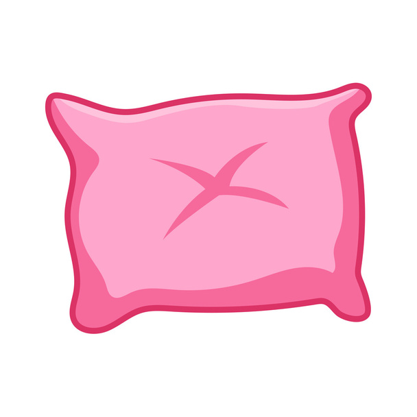 almohada rosa ilustración aislada
 - Vector, imagen