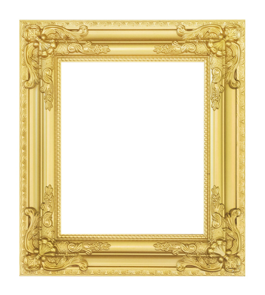 antieke gouden frame geïsoleerd  - Foto, afbeelding
