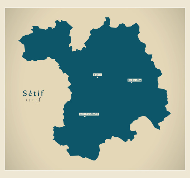 Сучасні карту - Сетіф иг - Вектор, зображення