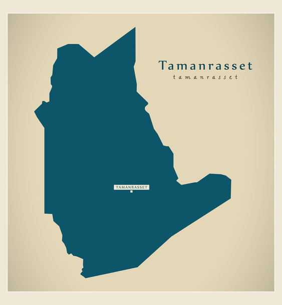 Сучасні карту - Tamanrasset иг - Вектор, зображення