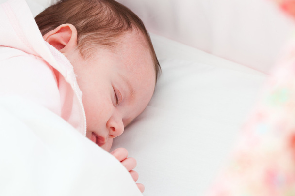 Portrait of sleeping newborn baby - Foto, afbeelding