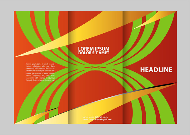 Brochure Vector Tri Fold Design. Opuscolo aziendale, modello di copertina
 - Vettoriali, immagini