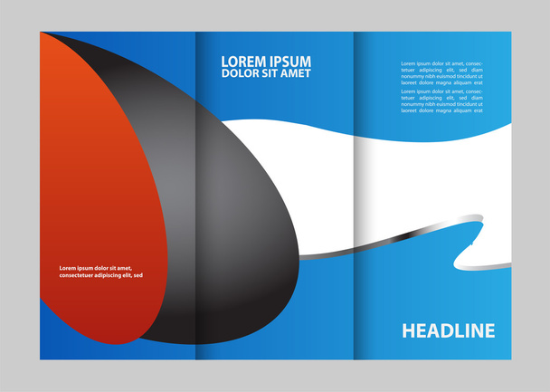 Presentación frontal y posterior de tri página profesional Business Trifold, Flyer, Banner o diseño de plantilla
. - Vector, imagen