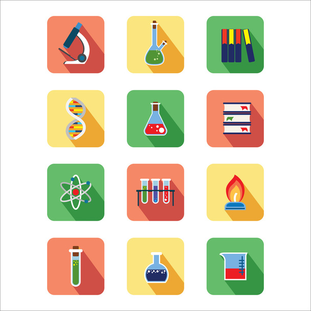 Icono de química. Aprendizaje electrónico
 - Vector, Imagen