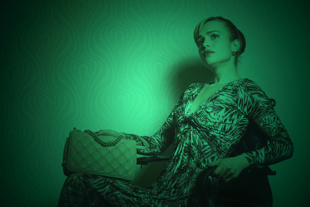 Fashion young woman with  bag - Fotoğraf, Görsel