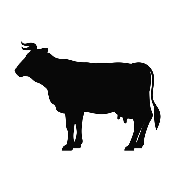 Geïsoleerde koe dierlijke ontwerp - Vector, afbeelding