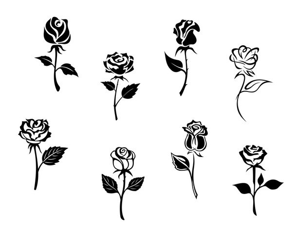 kwiaty róży - Wektor, obraz