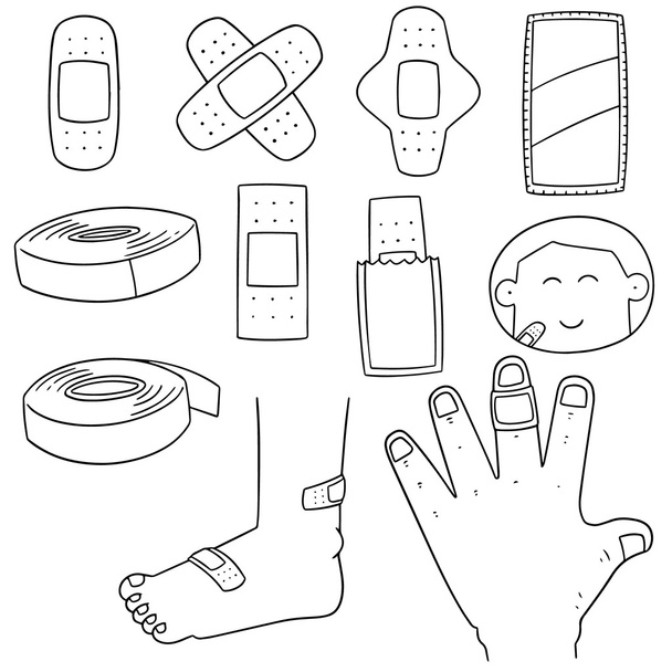 векторный набор медицинской штукатурки
 - Вектор,изображение