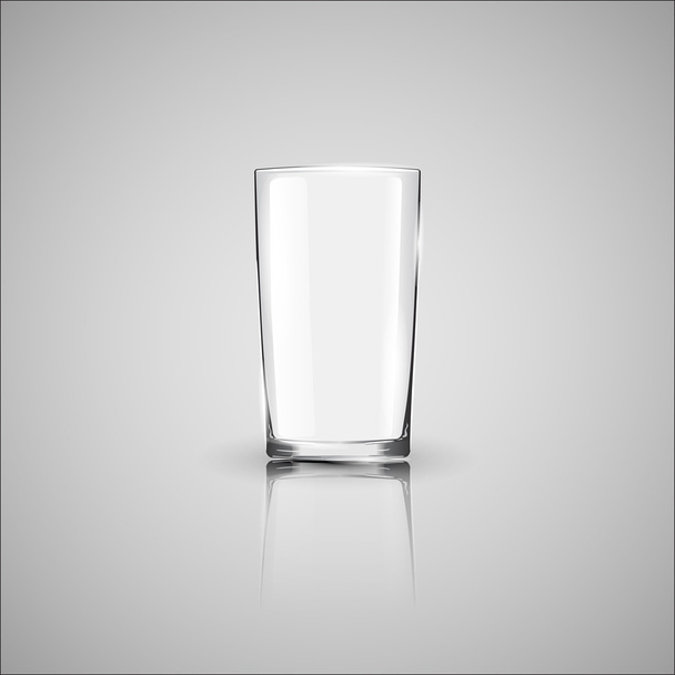 vidrio vacío sobre un fondo blanco - Vector, Imagen