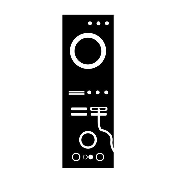 télécommande silhouette noire avec boutons
 - Vecteur, image