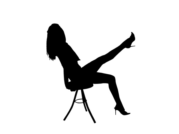 sandalyede oturan kız - Fotoğraf, Görsel