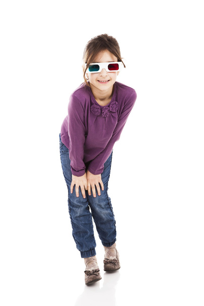 Girl with 3D glasses - Foto, Bild