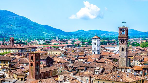 cityscape of Lucca, in Tuscany, Italy - Fotó, kép