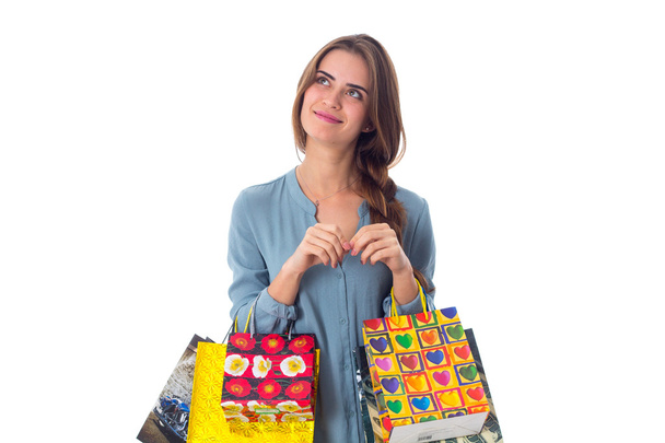 mulher com sacos de compras - Foto, Imagem