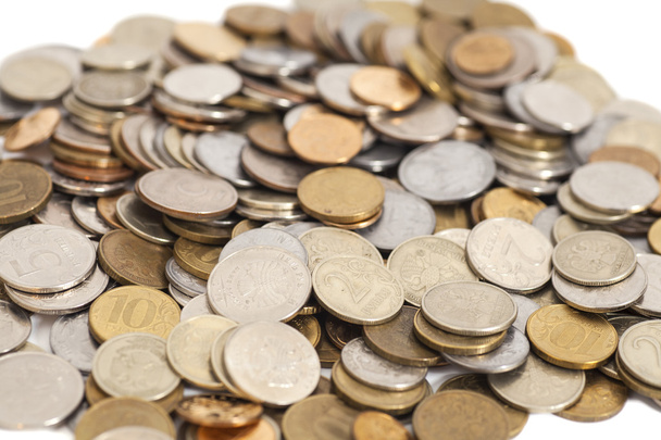 Stack of coins isolated on white - Valokuva, kuva