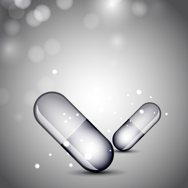 Abstract medical background with capsules, EPS 10. - Vector, afbeelding